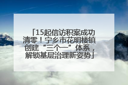 15起信访积案成功清零！宁乡市花明楼镇创建“三个一”体系，解锁基层治理新姿势