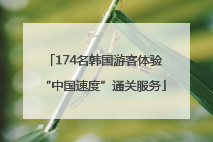 174名韩国游客体验“中国速度”通关服务