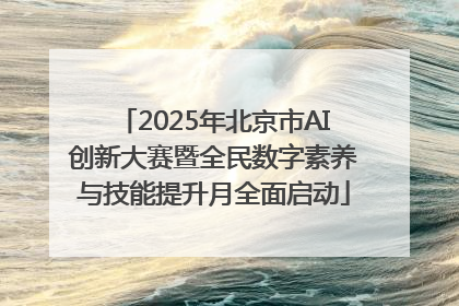 2025年北京市AI创新大赛暨全民数字素养与技能提升月全面启动