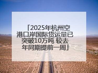 2025年杭州空港口岸国际货运量已突破10万吨 较去年同期提前一周