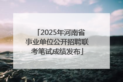 2025年河南省事业单位公开招聘联考笔试成绩发布