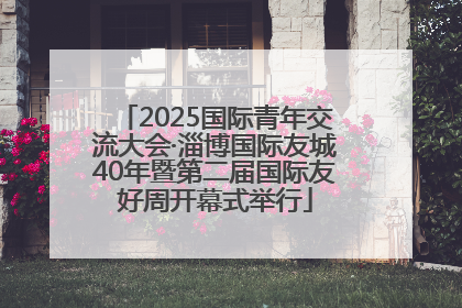 2025国际青年交流大会·淄博国际友城40年暨第二届国际友好周开幕式举行
