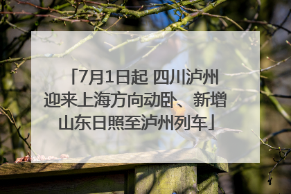 7月1日起 四川泸州迎来上海方向动卧、新增山东日照至泸州列车