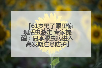 61岁男子眼里惊现活虫游走 专家提醒：夏季眼虫病进入高发期注意防护
