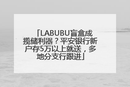LABUBU盲盒成揽储利器？平安银行新户存5万以上就送，多地分支行跟进